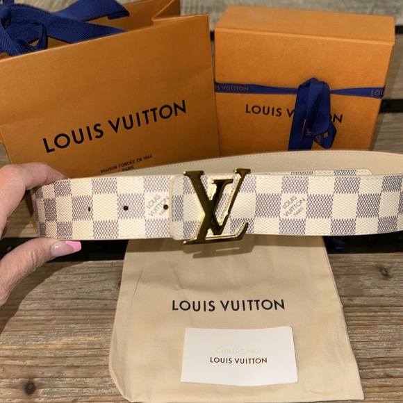LOUIS VUITTON Damier Azur - Initiales 40mm Reversible Belt - Unisex - NWT - Picture 3 of 13